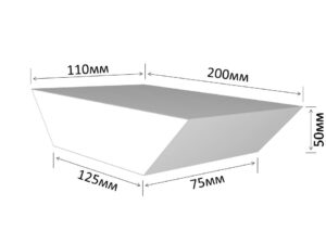 Лоток «лодочка» 500 мл. крафт клееный с индивидуальным дизайном